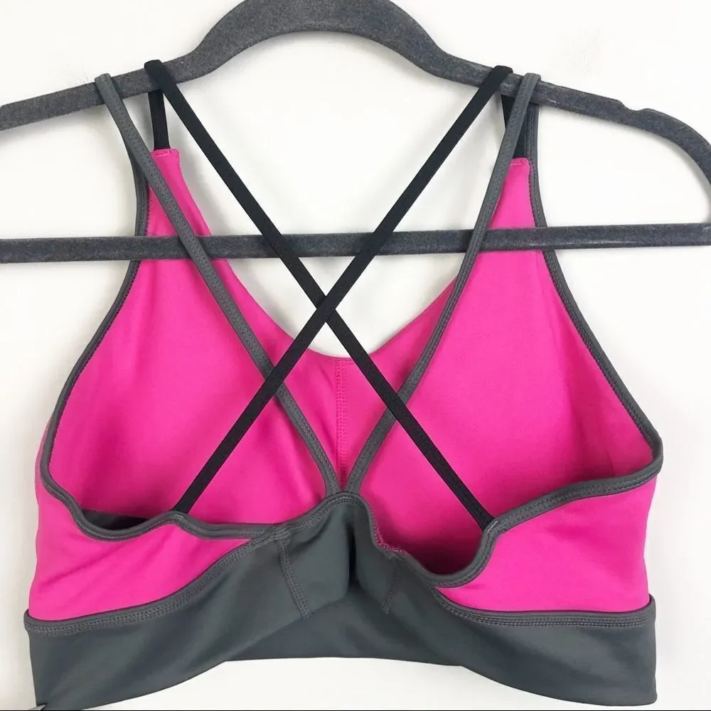 ADIDAS | Strappy Light Support Sports Bra Hot Pink & Gray Women’s XL